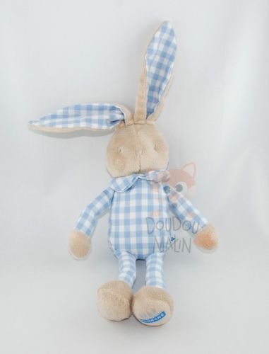  lapin vichy carreau blanc bleu gris 